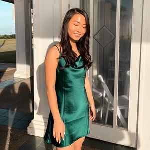 betta vanore mini dress forest green